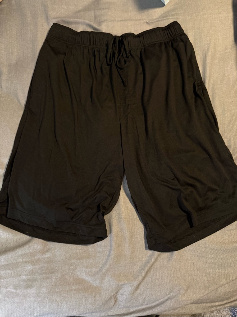 2- Cool 32 Men's Black & Grey Activewear Shorts Large Drawstring Elastic Waist